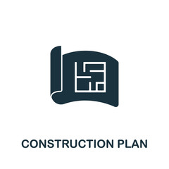 Fototapeta premium Construction Plan icon from industrial collection. Simple line Construction Plan icon for templates, web design and infographics