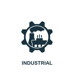 Industrial icon. Simple line element Industrial symbol for templates, web design and infographics