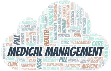 Obraz premium Medical Management word cloud collage made with text only.