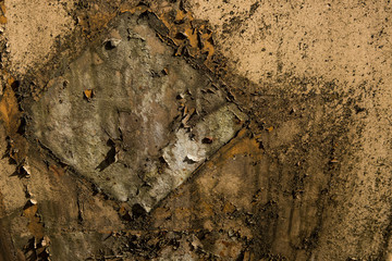 Old paint on rusty metal