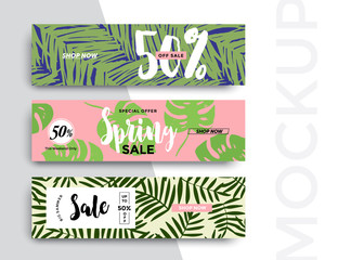 Sale banner layout design. Set of social media mobile app for shopping, sale, product promotion. 