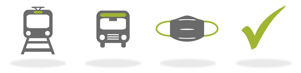 Bitte Maske tragen - Schutz für sich selbst und andere in U Bahn Straßenbahn und Bus