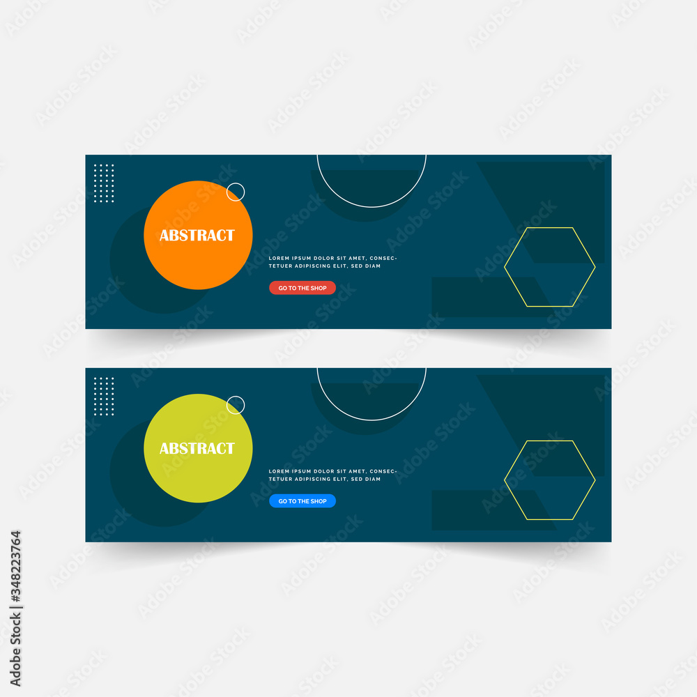 Wall mural vector set of abstract creative backgrounds in minimal trendy style with copy space for text - desig