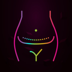 Abdominoplasty, woman nolan icon Simple thin line, outline vector of Anti age icons for ui and ux, website or mobile application