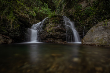 Fototapeta na wymiar Piminoro waterfall, in the Aspromonte national park.