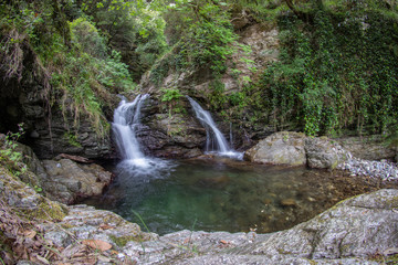 Piminoro waterfall, in the Aspromonte national park.