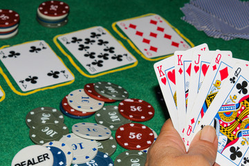 Playing cards, poker, gambling, game