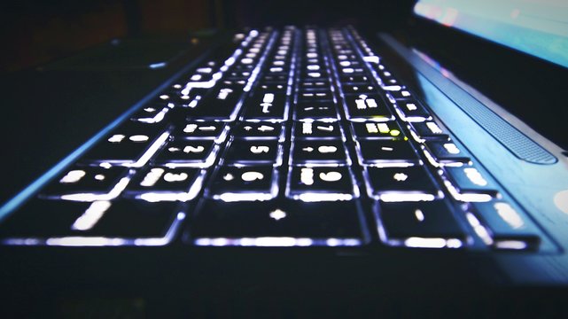 Illuminated Keyboard Of Laptop