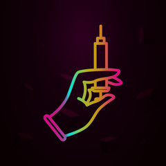 Woman, drug, injection nolan icon Simple thin line, outline vector of Anti age icons for ui and ux, website or mobile application