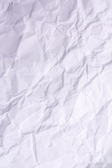 White creased paper background texture. place for text. From above