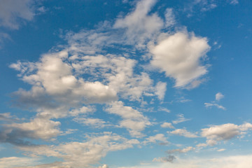 Dramatic cloudscape with blue sky and clouds