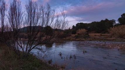 sunset river