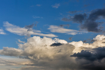 Dramatic cloudscape with blue sky and clouds