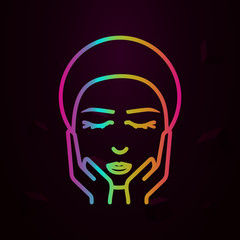 Woman, cosmetic, massage nolan icon Simple thin line, outline vector of Anti age icons for ui and ux, website or mobile application