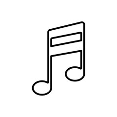 Musical, melody note icon