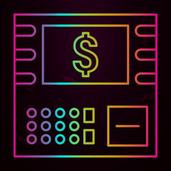 Atm, dollar, cash nolan icon Simple thin line, outline vector of ATM icons for ui and ux, website or mobile application