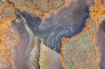 Natural mineral agate stone texture detail closeup
