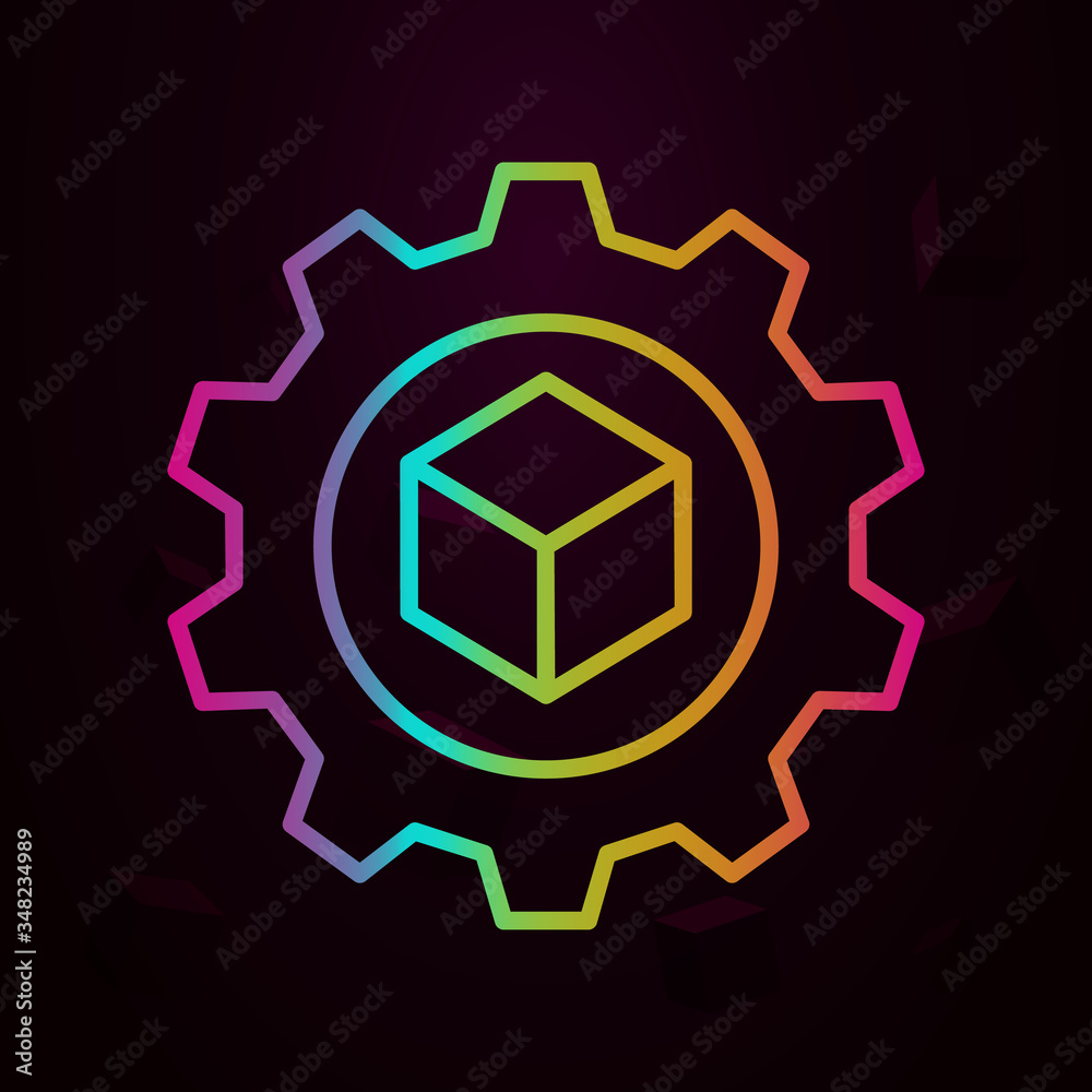 Poster augmented reality, setting nolan icon simple thin line, outline vector of augmented reality icons fo