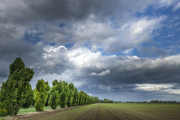 Italian landscape with clouds