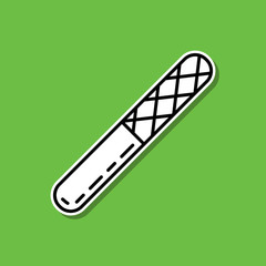 Nail file sticker icon. Simple thin line, outline vector of beauty, make up, cosmetics icons for ui and ux, website or mobile application