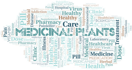 Obraz premium Medicinal Plants word cloud collage made with text only.