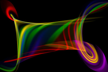 multi-colored abstract light lines for design
