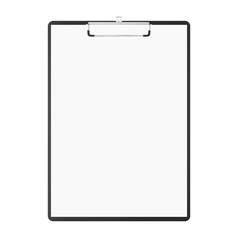 Writing pad with copy-space. Clipboard with blank papers and copy space for mock up isolated on white background. Notepad