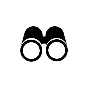 Binoculars icon, logo isolated on white background