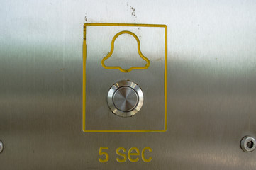Button for a emergency call in an elevator