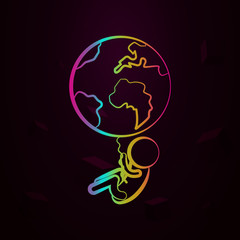 World, embryo nolan icon Simple thin line, outline vector of Biology icons for ui and ux, website or mobile application