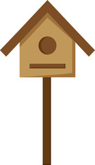 Birdhouse, garden house for birds vector icon