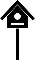Birdhouse, garden house for birds vector icon