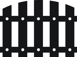 Garden house fence vector icon simple