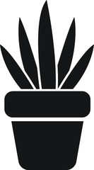 Plant in pot, flower, exotic houseplant vector icon. gardening icon
