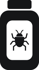 Insecticide or pesticide poison bottle vector icon, gardening icon