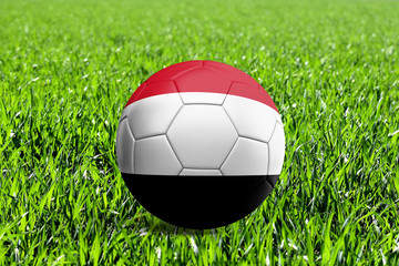 Yemen Flag on Soccer Ball