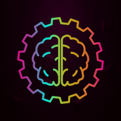 gear, brain, settings nolan icon Simple thin line, outline vector of Business icons for ui and ux, website or mobile application