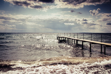 Obraz premium Rough Sea on a Beach in Denmark