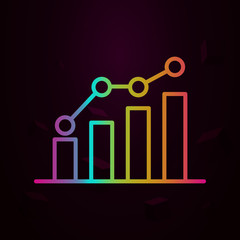 chart, analytics, growth nolan icon Simple thin line, outline vector of Business icons for ui and ux, website or mobile application
