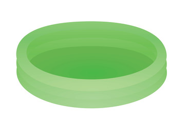 Green kids padding pool. vector illustration