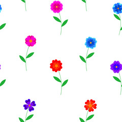 This is a seamless pattern texture of flowers on white background. Vector wrapping paper.