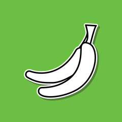 Bananas sticker icon. Simple thin line, outline vector of food and drink icons for ui and ux, website or mobile application