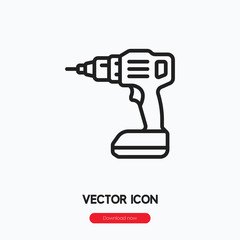 drill icon vector sign symbol