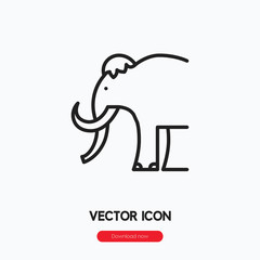 mammoth icon vector sign symbol