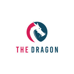 Obraz premium Dragon logo design template ,Vector illustration