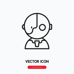 cyborg icon vector sign symbol