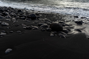 Black sands of sunny spain