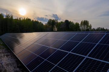 PV solar plant. Photovoltaic station