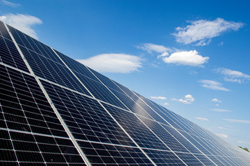 Obraz premium PV solar plant. Photovoltaic station