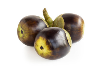 Asian palmyra palm fruit isolated on white background, Food healthy concept